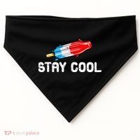 Summer Popsicle Stay Cool Funny Bomb Retro 80s Pop Gift USA-Made Doggie Bandana thumb 0