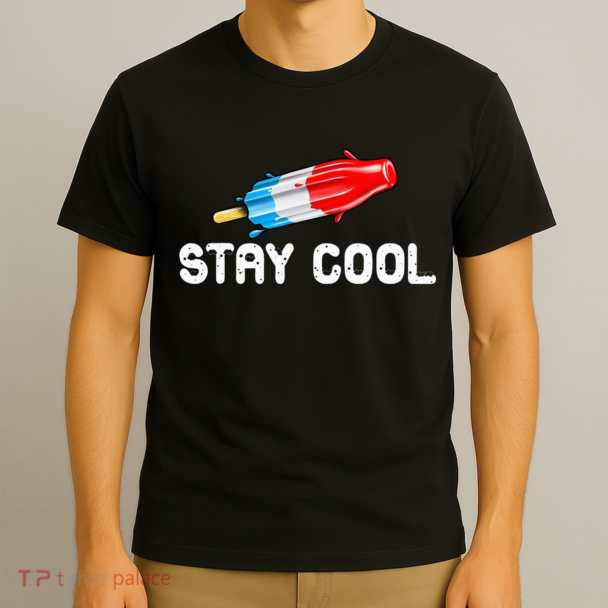 Summer Popsicle Stay Cool Funny Bomb Retro 80s Pop Gift T-Shirt