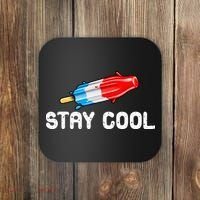 Summer Popsicle Stay Cool Funny Bomb Retro 80s Pop Gift Coaster thumb 0