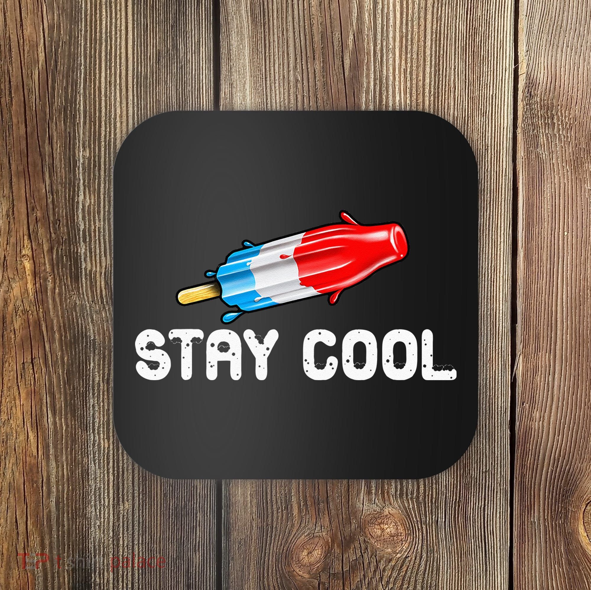 Summer Popsicle Stay Cool Funny Bomb Retro 80s Pop Gift Coaster