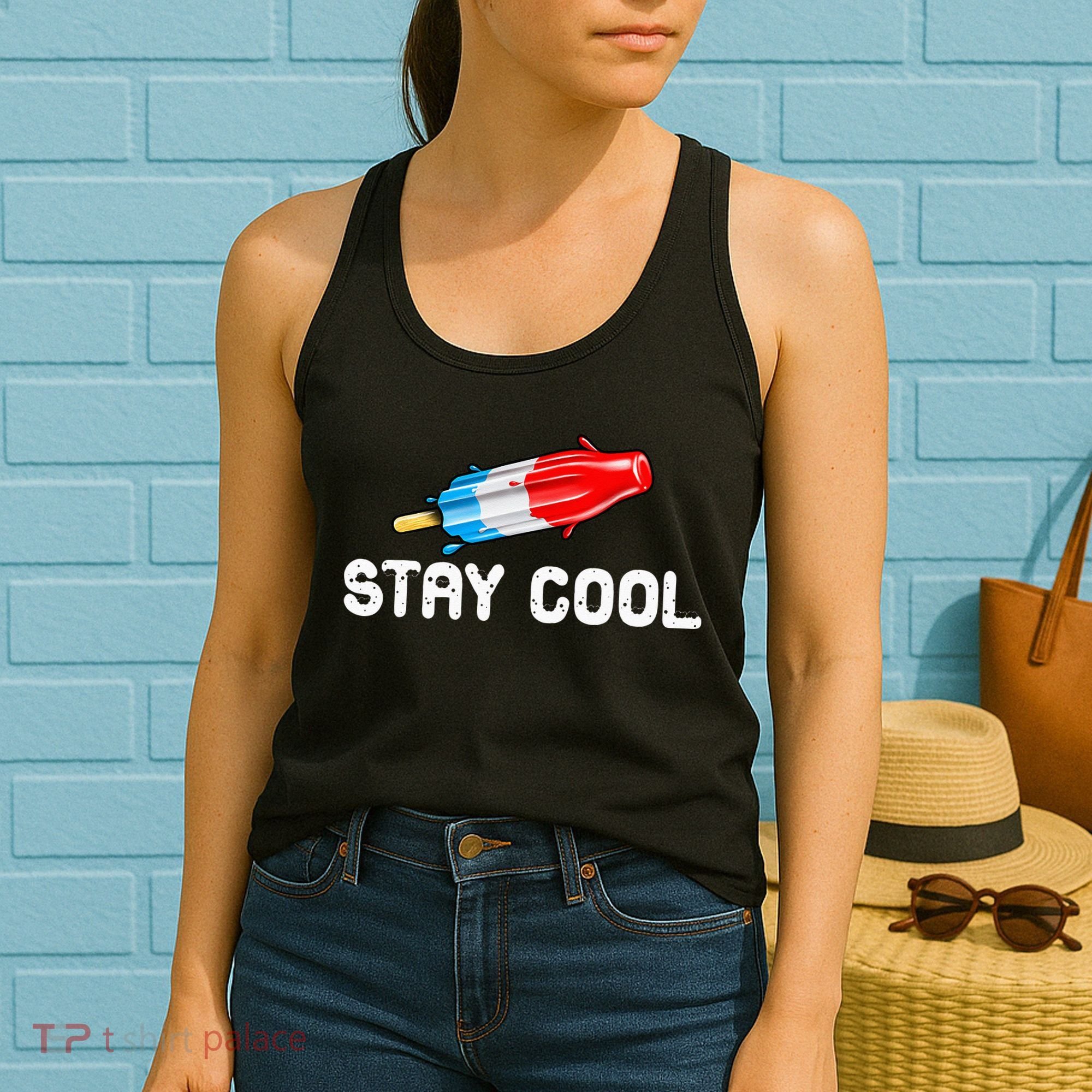Summer Popsicle Stay Cool Funny Bomb Retro 80s Pop Gift Women's Tank Top