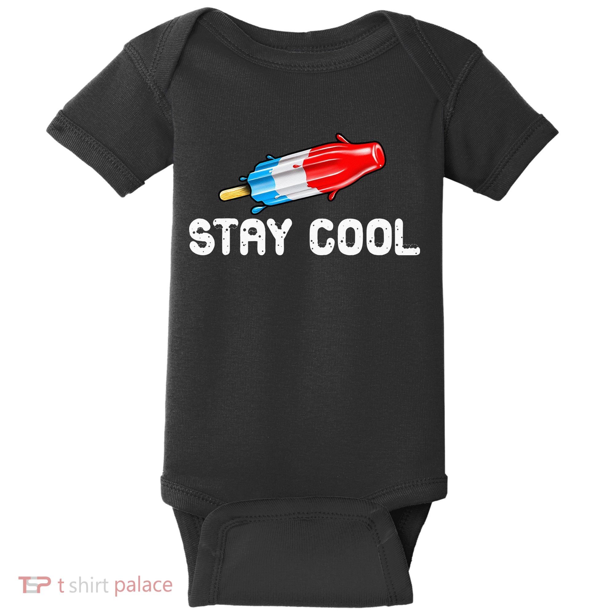 Summer Popsicle Stay Cool Funny Bomb Retro 80s Pop Gift Baby Bodysuit