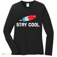 Summer Popsicle Stay Cool Funny Bomb Retro 80s Pop Gift Women's Long Sleeve Shirt thumb 0