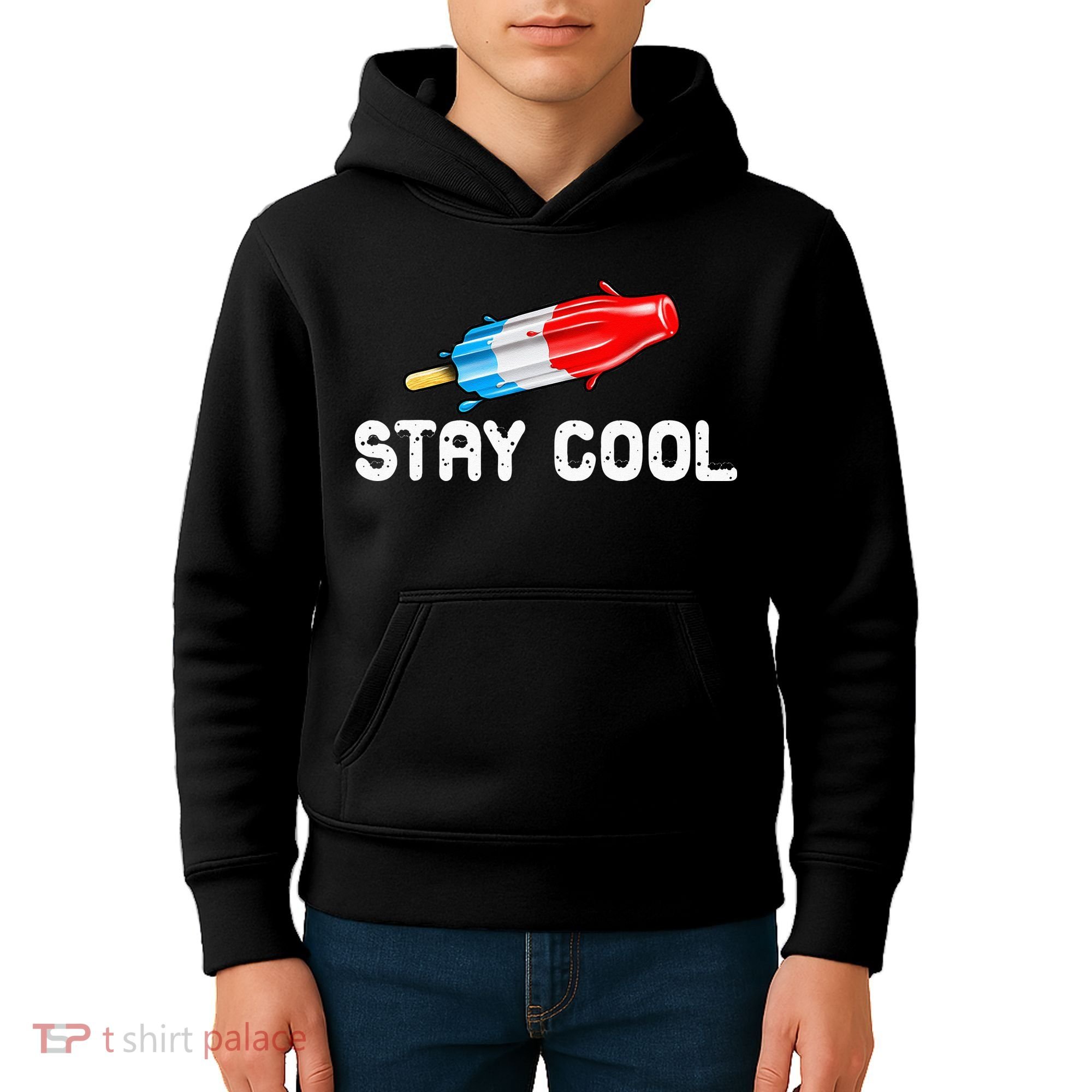 Summer Popsicle Stay Cool Funny Bomb Retro 80s Pop Gift Kids Hoodie