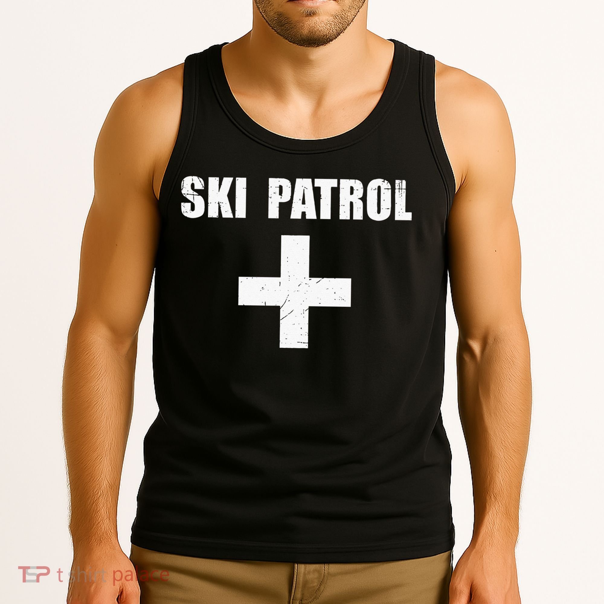 Ski Patrol Skiing First Aid Winter Hoodie Tank Top