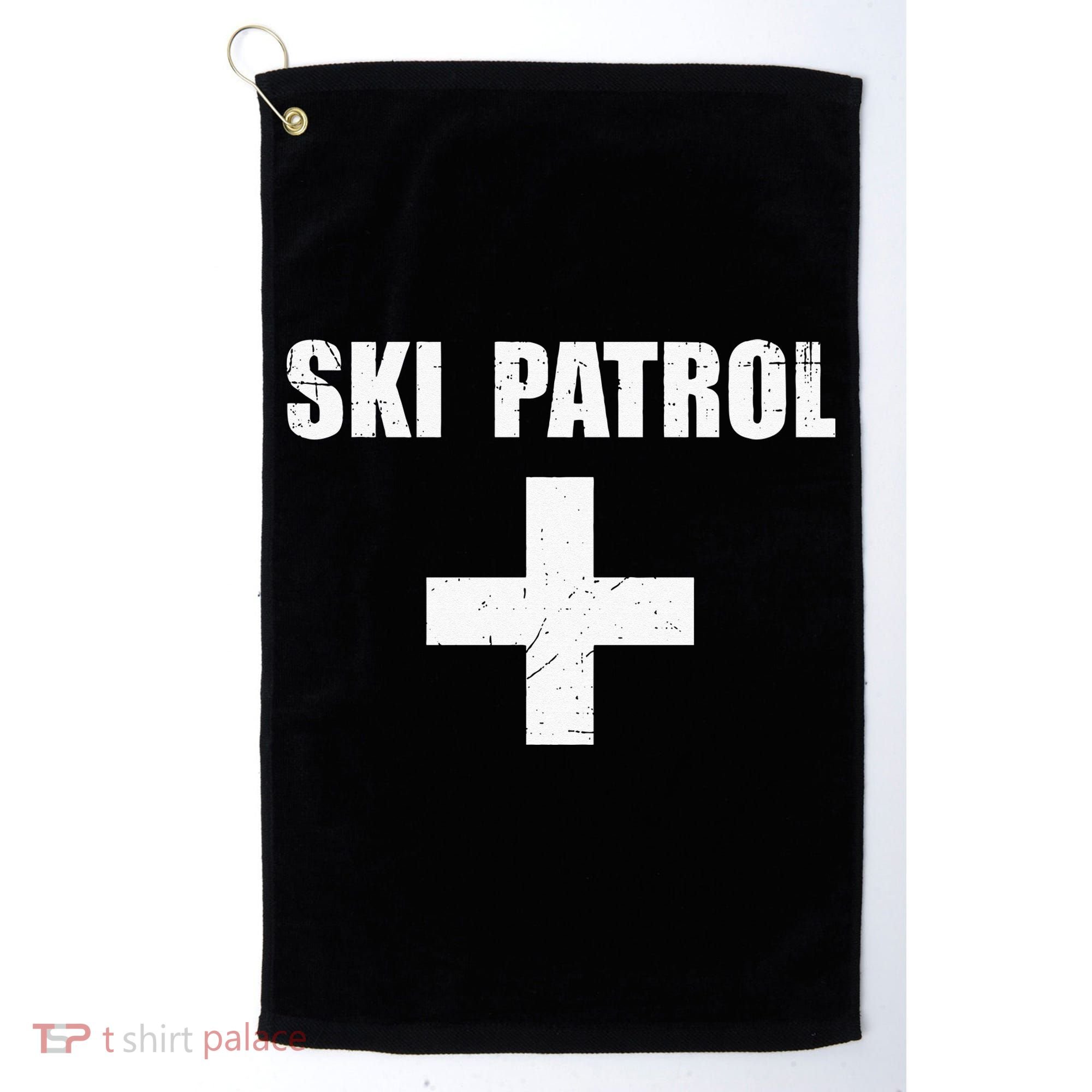 Ski Patrol Skiing First Aid Winter Hoodie Golf Towel