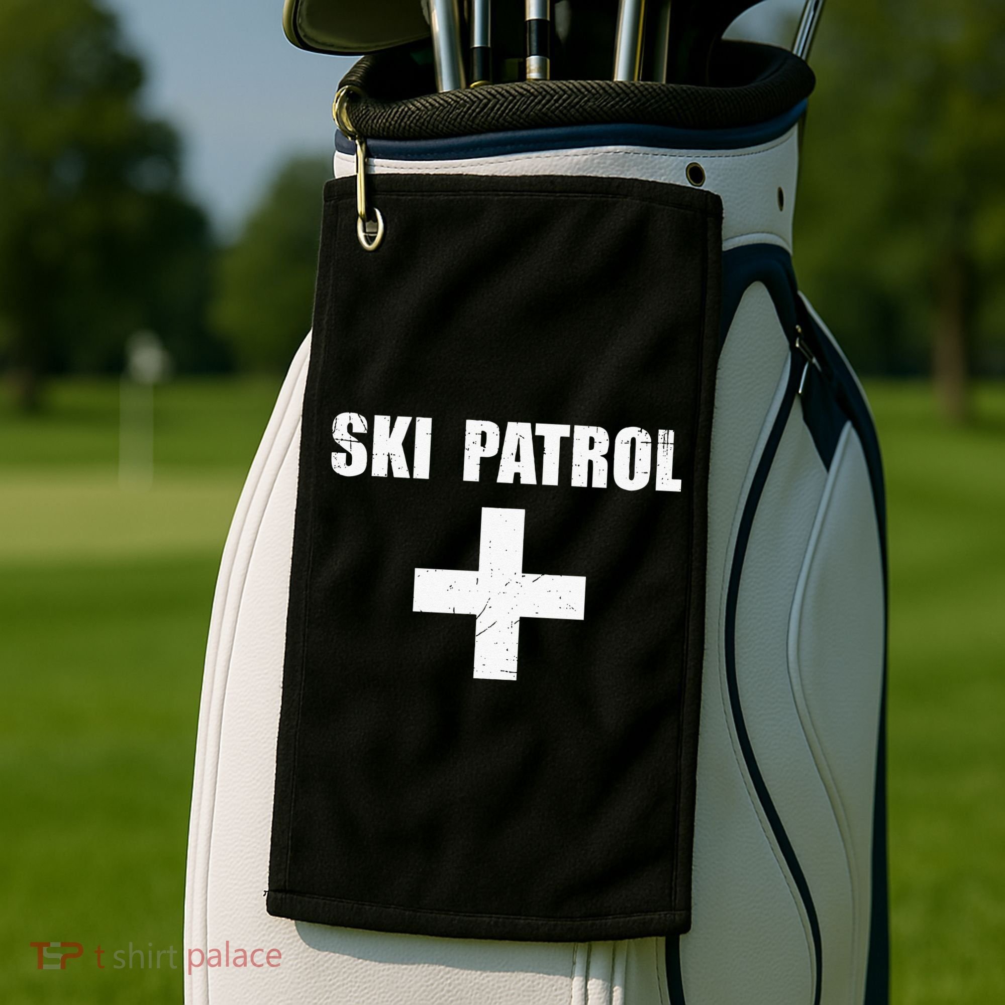 Ski Patrol Skiing First Aid Winter Hoodie Golf Towel