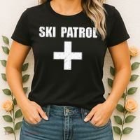 Ski Patrol Skiing First Aid Winter Hoodie Women's T-Shirt thumb 2