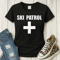 Ski Patrol Skiing First Aid Winter Hoodie Women's T-Shirt thumb 3
