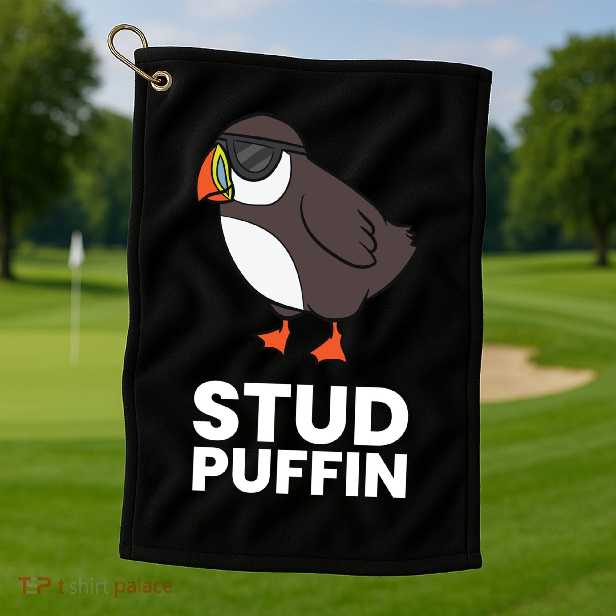 Stud Puffin Seabird Stuf Muffin Iceland Puffin Bird Meaningful Gift Golf Towel
