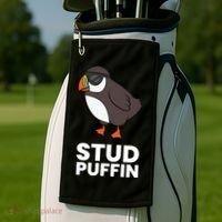 Stud Puffin Seabird Stuf Muffin Iceland Puffin Bird Meaningful Gift Golf Towel thumb 2
