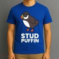 Stud Puffin Seabird Stuf Muffin Iceland Puffin Bird Meaningful Gift T-Shirt thumb 3