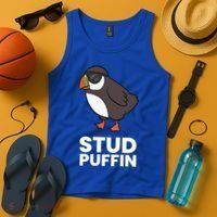 Stud Puffin Seabird Stuf Muffin Iceland Puffin Bird Meaningful Gift Tank Top thumb 4