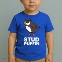 Stud Puffin Seabird Stuf Muffin Iceland Puffin Bird Meaningful Gift Toddler T-Shirt thumb 2