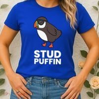 Stud Puffin Seabird Stuf Muffin Iceland Puffin Bird Meaningful Gift Women's T-Shirt thumb 2