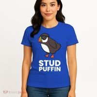 Stud Puffin Seabird Stuf Muffin Iceland Puffin Bird Meaningful Gift Women's T-Shirt thumb 4