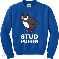 Stud Puffin Seabird Stuf Muffin Iceland Puffin Bird Meaningful Gift Kids Sweatshirt thumb 0