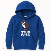 Stud Puffin Seabird Stuf Muffin Iceland Puffin Bird Meaningful Gift Kids Hoodie thumb 0