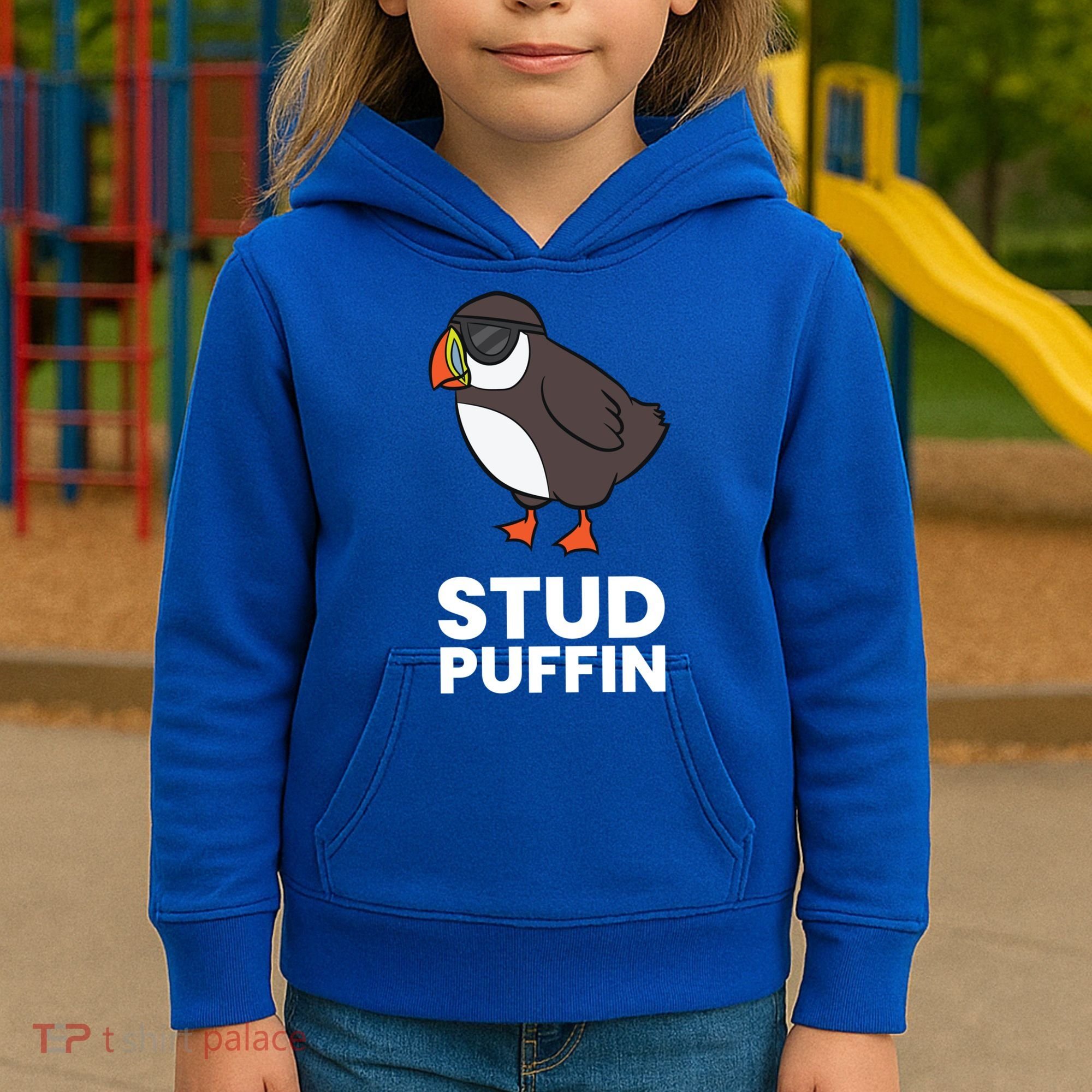 Stud Puffin Seabird Stuf Muffin Iceland Puffin Bird Meaningful Gift Kids Hoodie