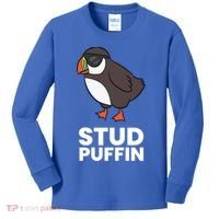 Stud Puffin Seabird Stuf Muffin Iceland Puffin Bird Meaningful Gift Kids Long Sleeve Shirt thumb 0