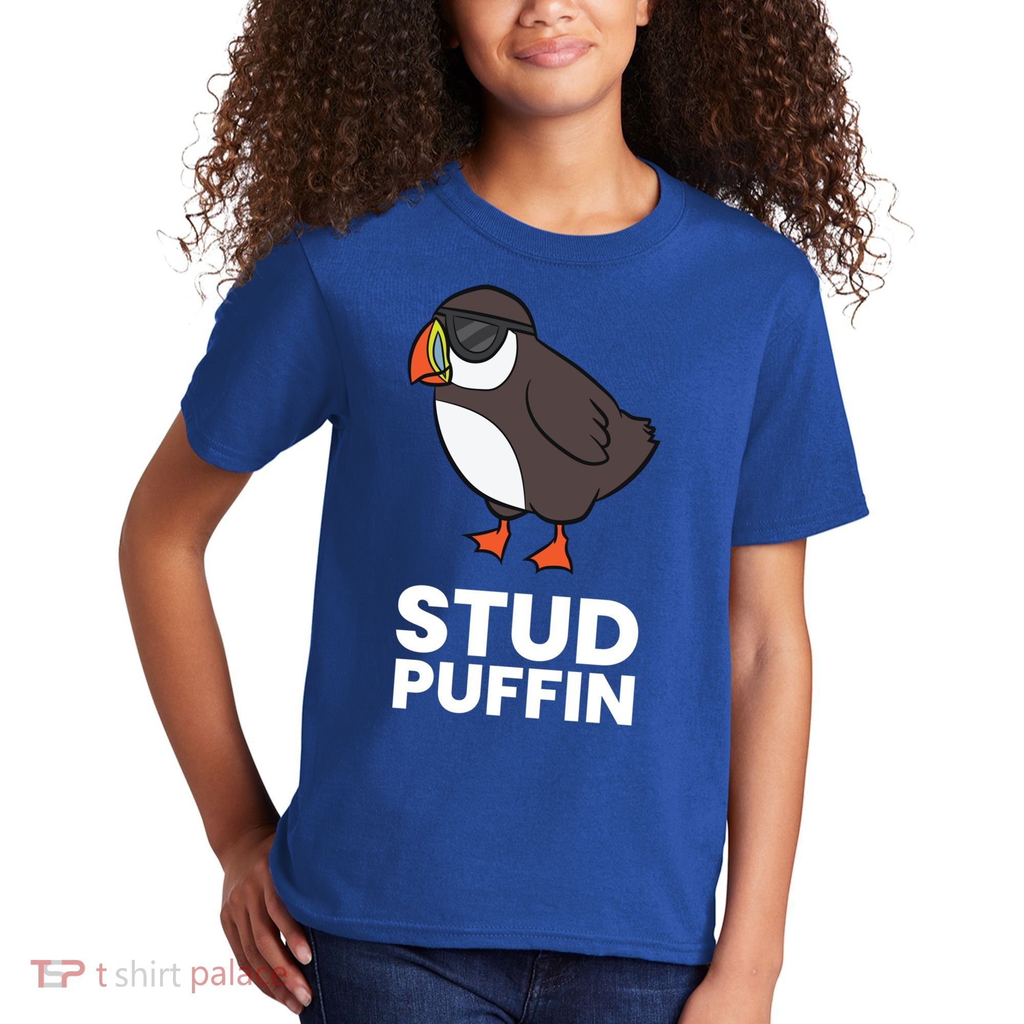 Stud Puffin Seabird Stuf Muffin Iceland Puffin Bird Meaningful Gift Kids T-Shirt