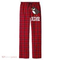 Stud Puffin Seabird Stuf Muffin Iceland Puffin Bird Meaningful Gift Men's Flannel Plaid Pajama Pants thumb 0