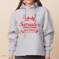 Satriale’S Pork Store Kearny New Jersey Ladies Heavyweight Boxy Pullover Hoodie thumb 0