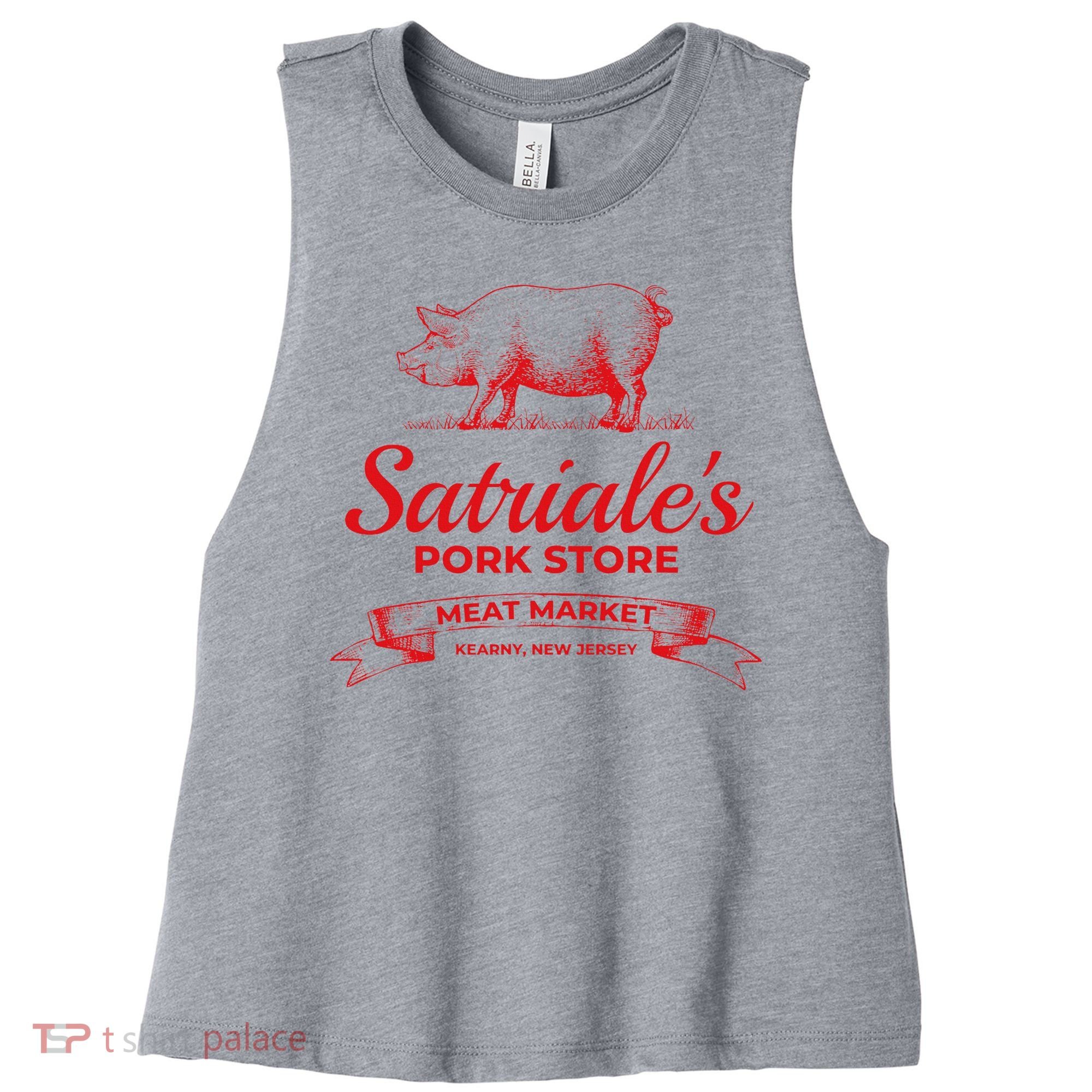 Satriale’S Pork Store Kearny New Jersey Women's Racerback Cropped Tank