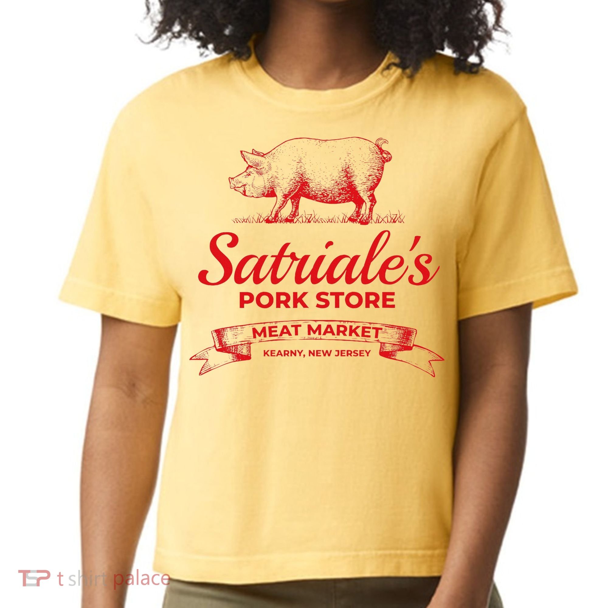 Satriale’S Pork Store Kearny New Jersey Comfort Colors Boxy T-Shirt