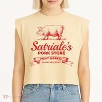 Satriale’S Pork Store Kearny New Jersey Garment-Dyed Women's Muscle Tee thumb 2