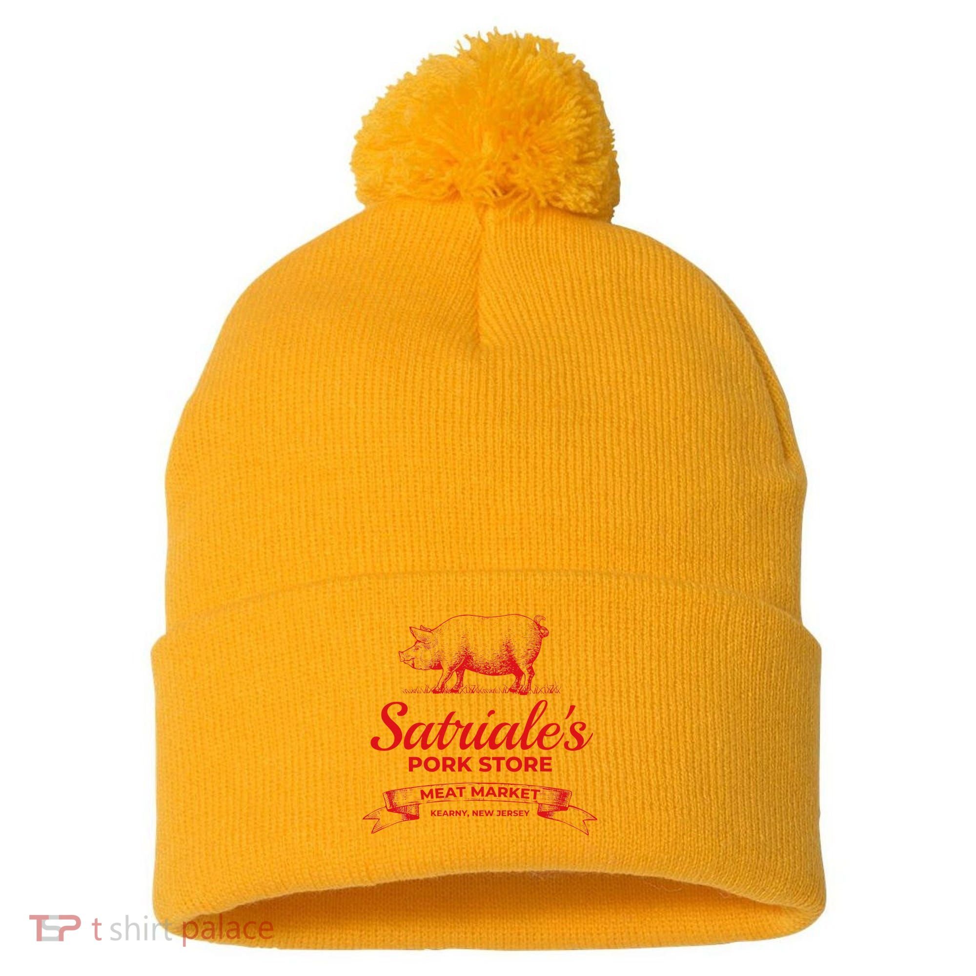 Satriale’S Pork Store Kearny New Jersey Pom Pom 12in Knit Beanie