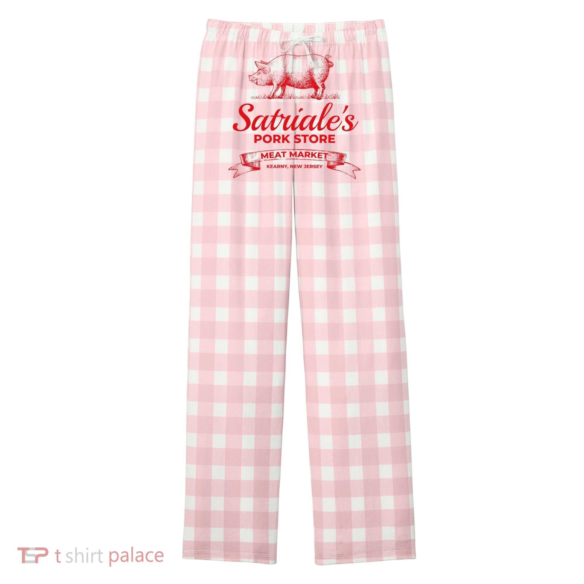 Satriale’S Pork Store Kearny New Jersey Women's Flannel Plaid Pajama Pants
