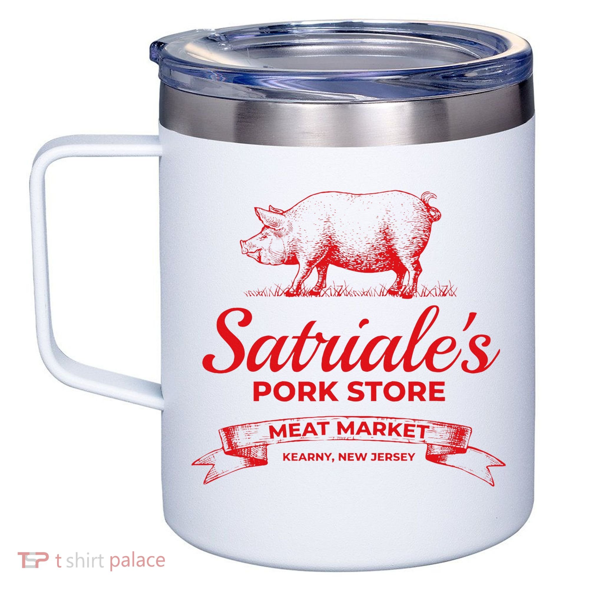Satriale’S Pork Store Kearny New Jersey 12oz Stainless Steel Coffee Mug