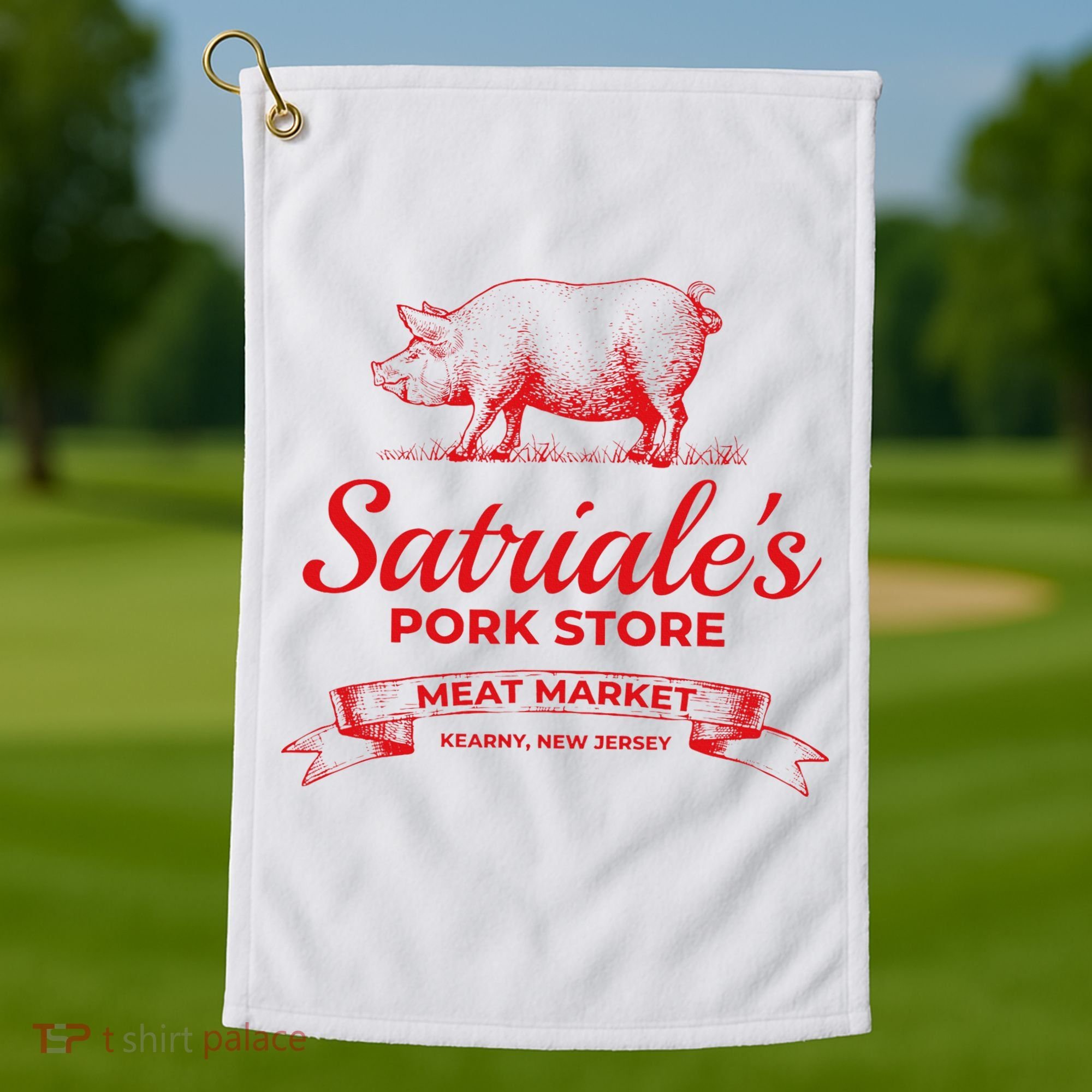 Satriale’S Pork Store Kearny New Jersey Golf Towel