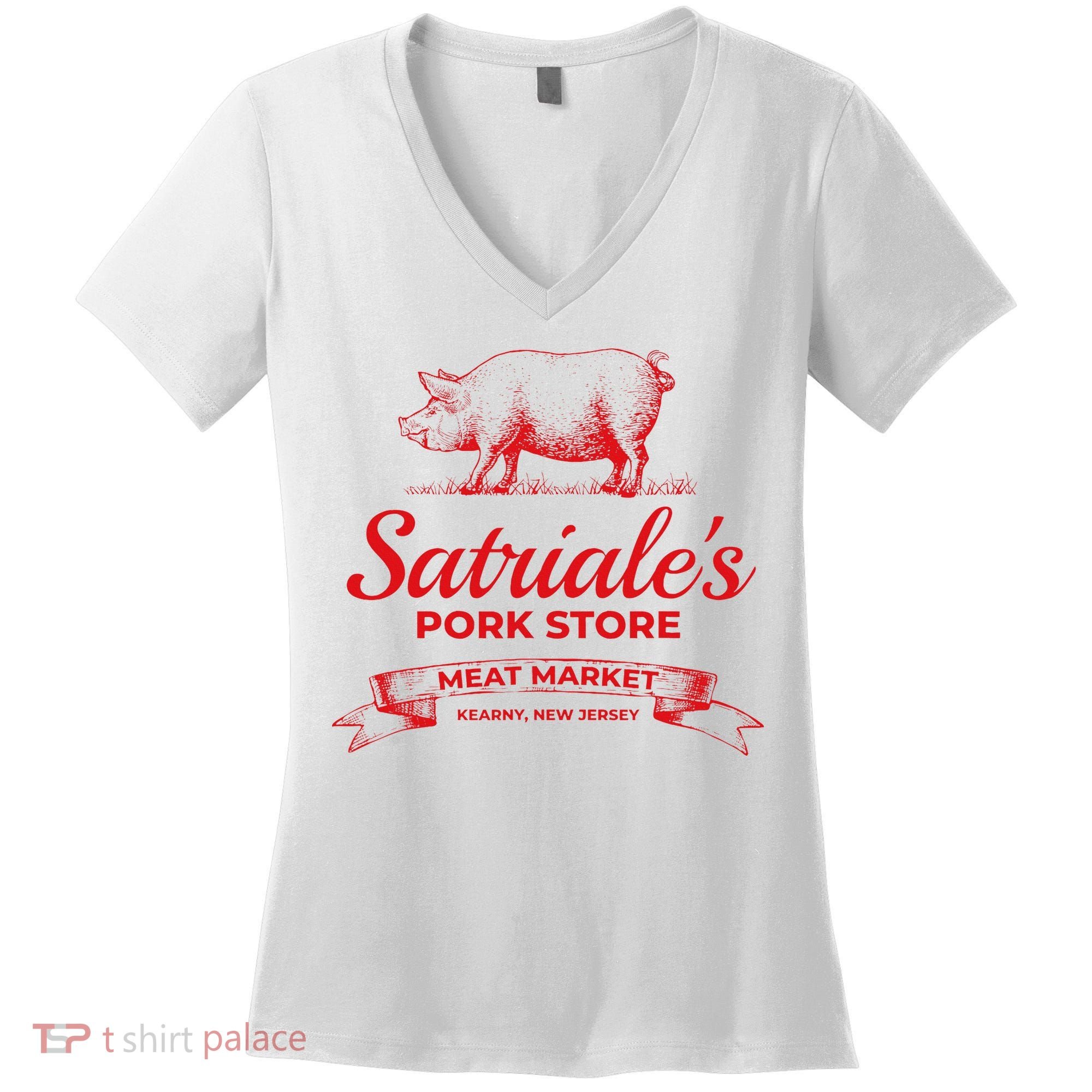 Satriale’S Pork Store Kearny New Jersey Women's V-Neck T-Shirt