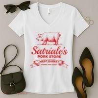 Satriale’S Pork Store Kearny New Jersey Women's V-Neck T-Shirt thumb 2