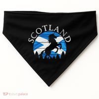 Scottish Pride Scotland Unicorn Scotland Flag Saltire USA-Made Doggie Bandana thumb 0