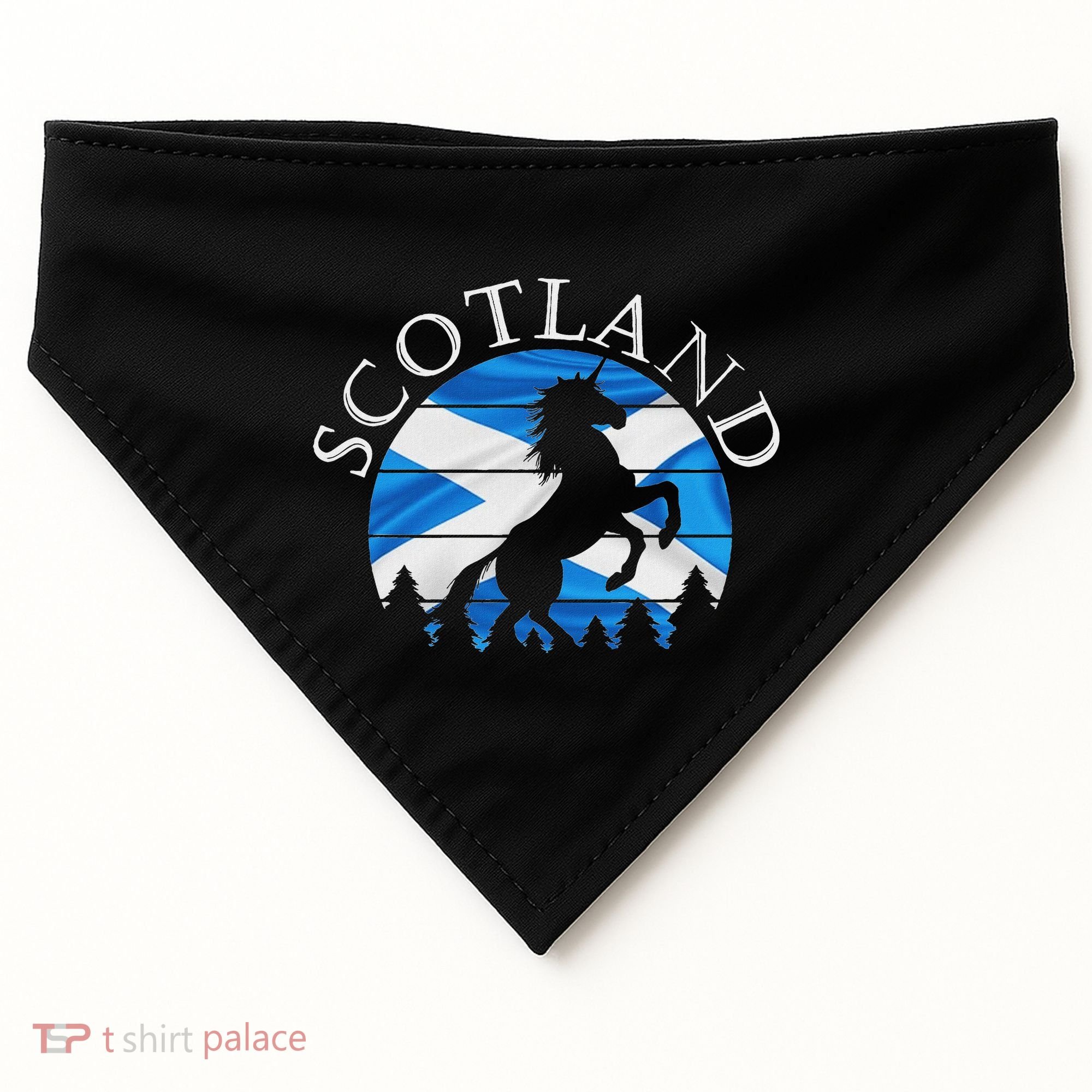 Scottish Pride Scotland Unicorn Scotland Flag Saltire USA-Made Doggie Bandana