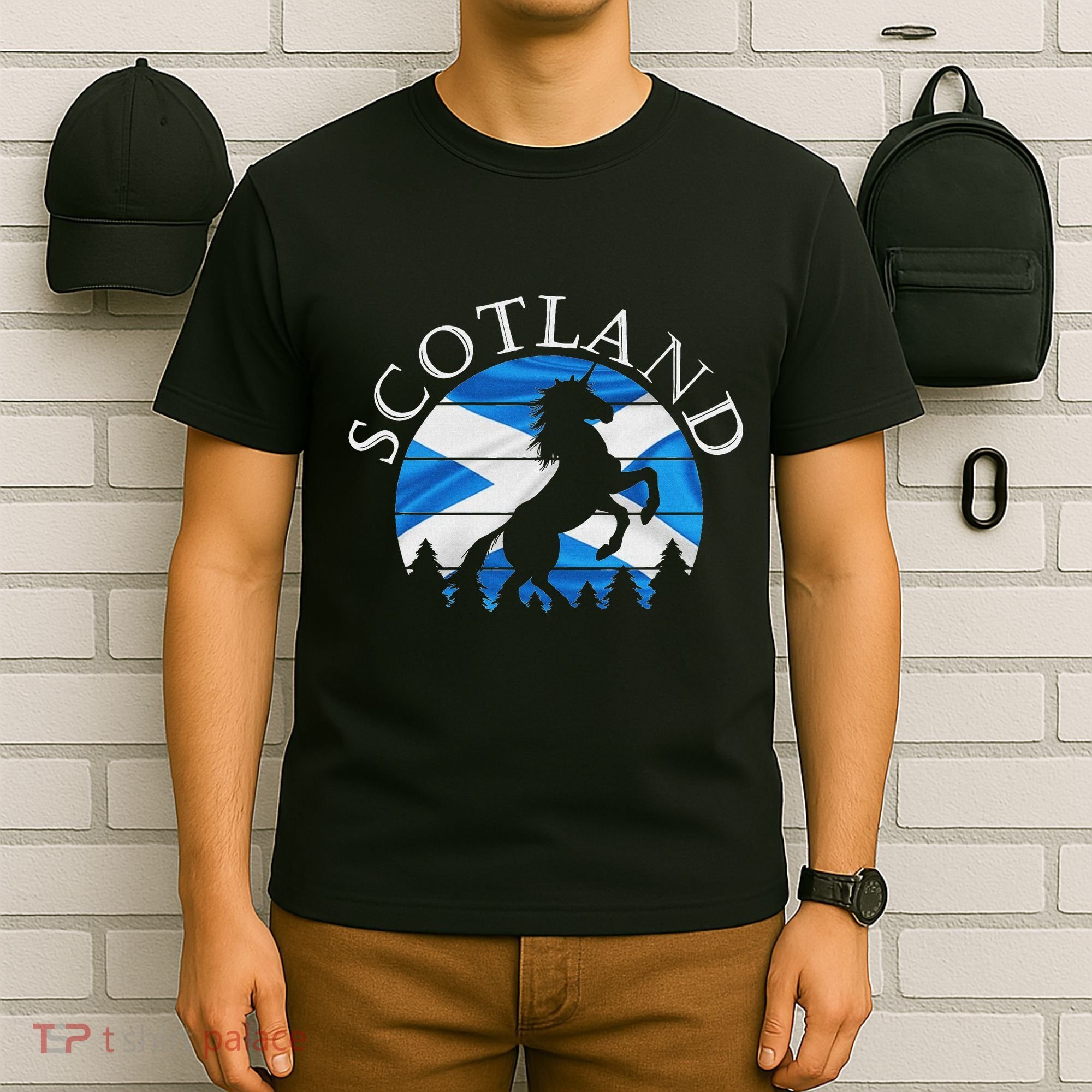 Scottish Pride Scotland Unicorn Scotland Flag Saltire T-Shirt