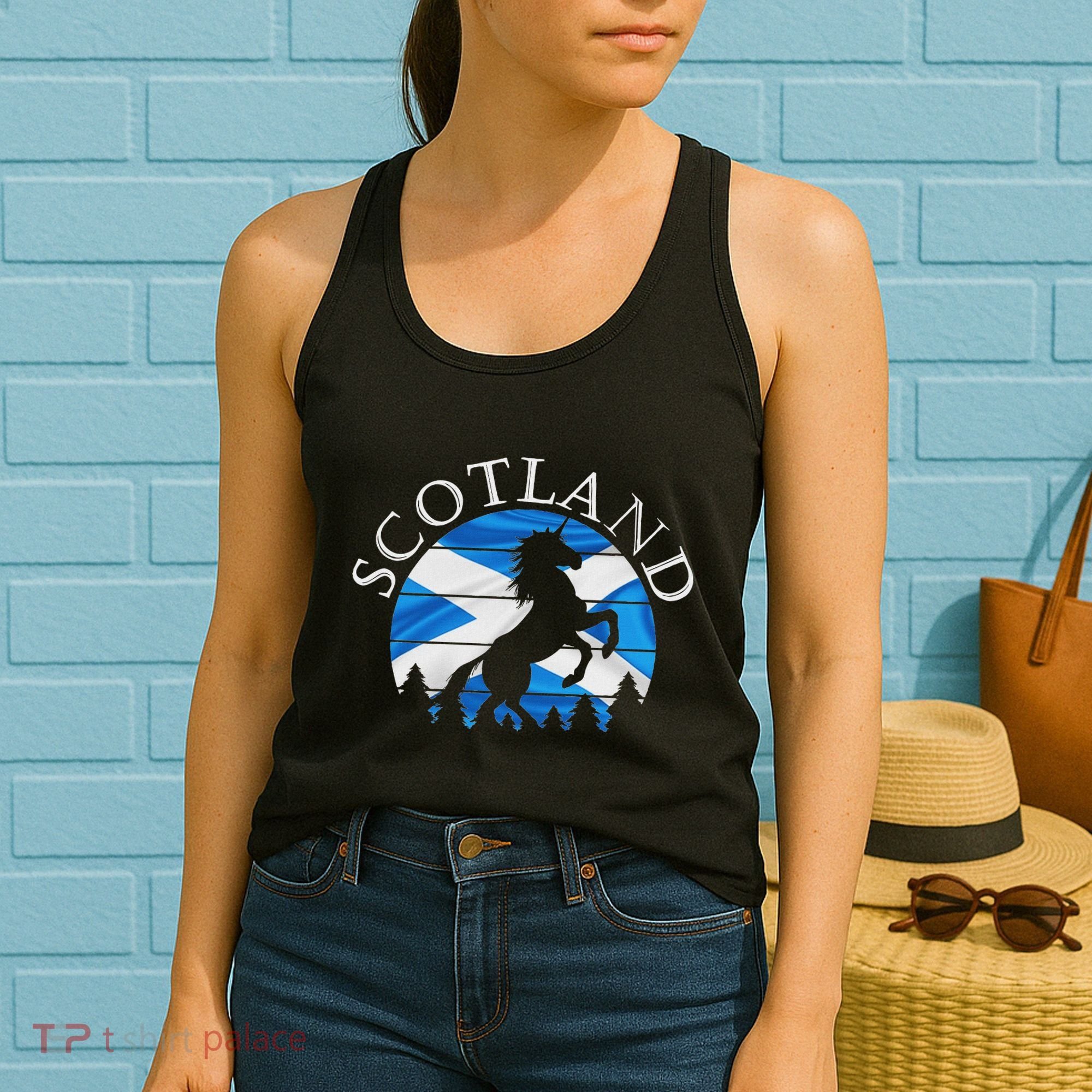 Scottish Pride Scotland Unicorn Scotland Flag Saltire Women's Tank Top