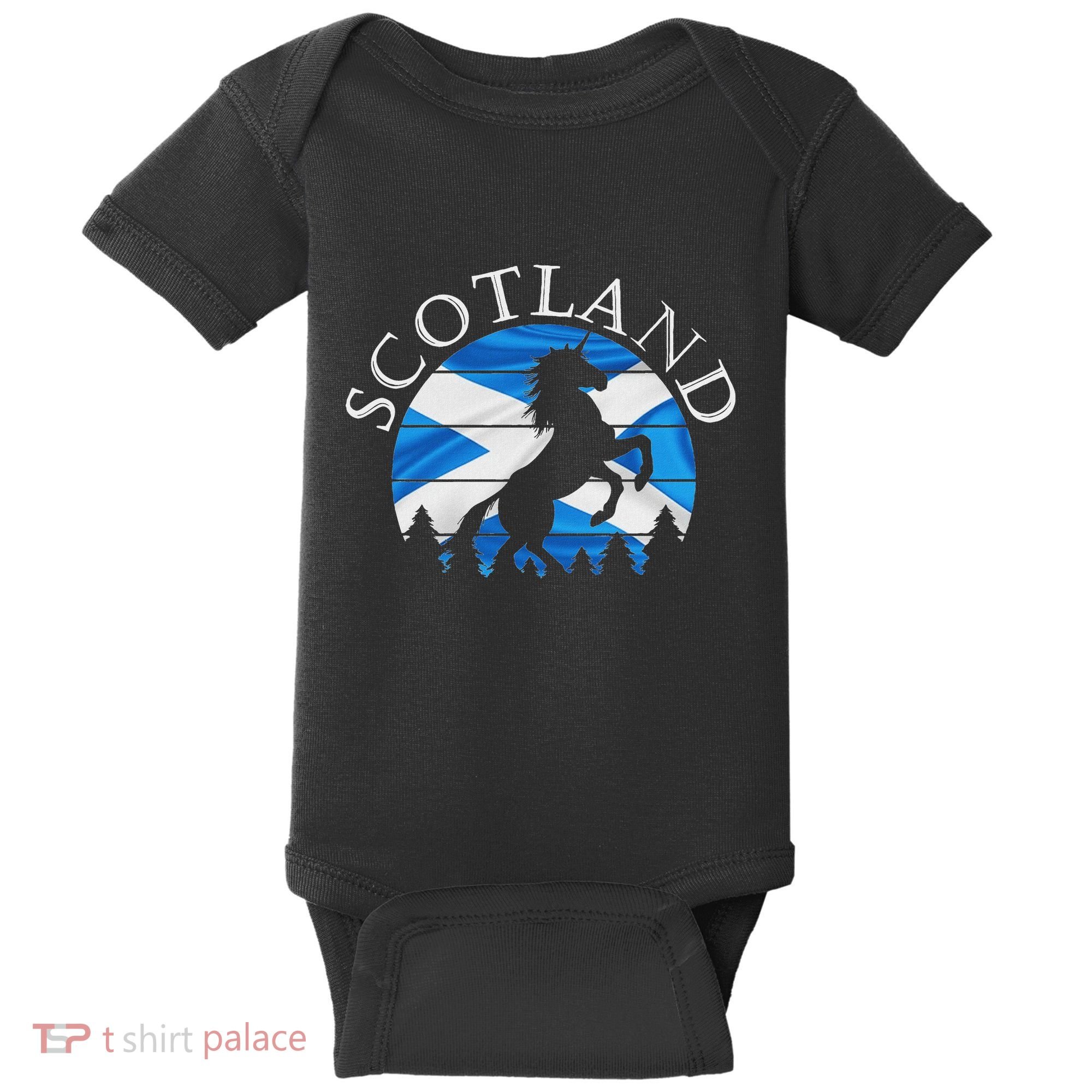 Scottish Pride Scotland Unicorn Scotland Flag Saltire Baby Bodysuit