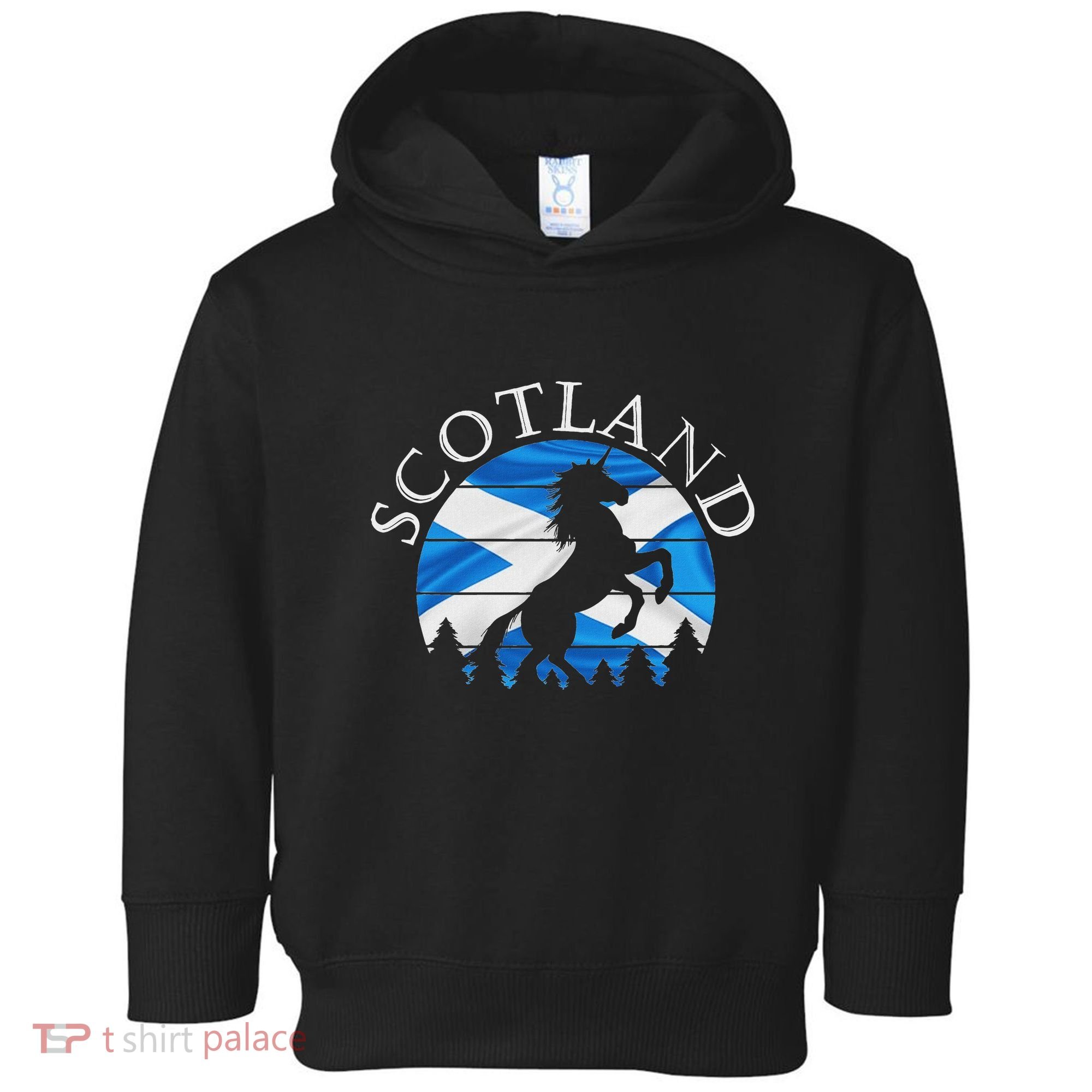 Scottish Pride Scotland Unicorn Scotland Flag Saltire Toddler Hoodie