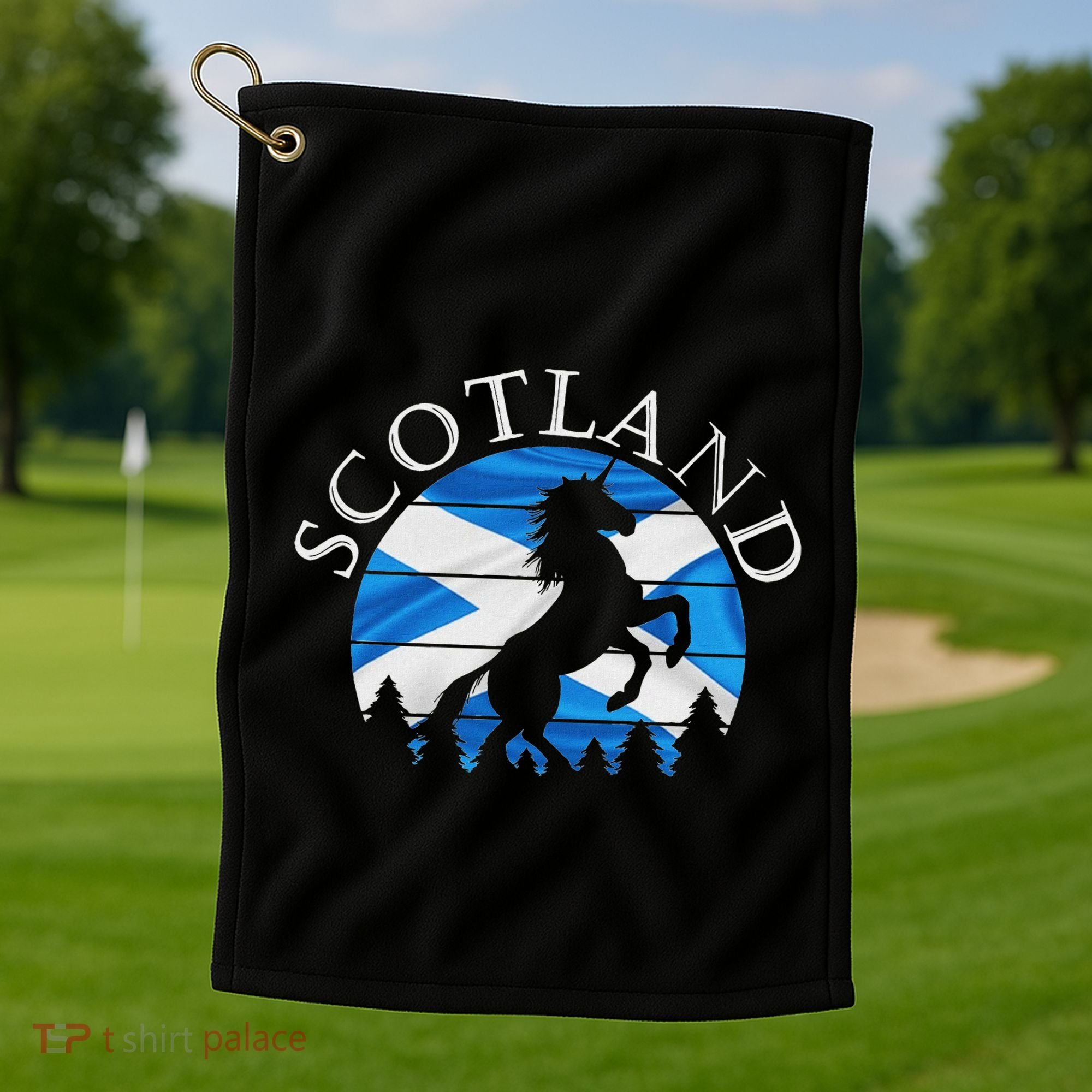 Scottish Pride Scotland Unicorn Scotland Flag Saltire Golf Towel