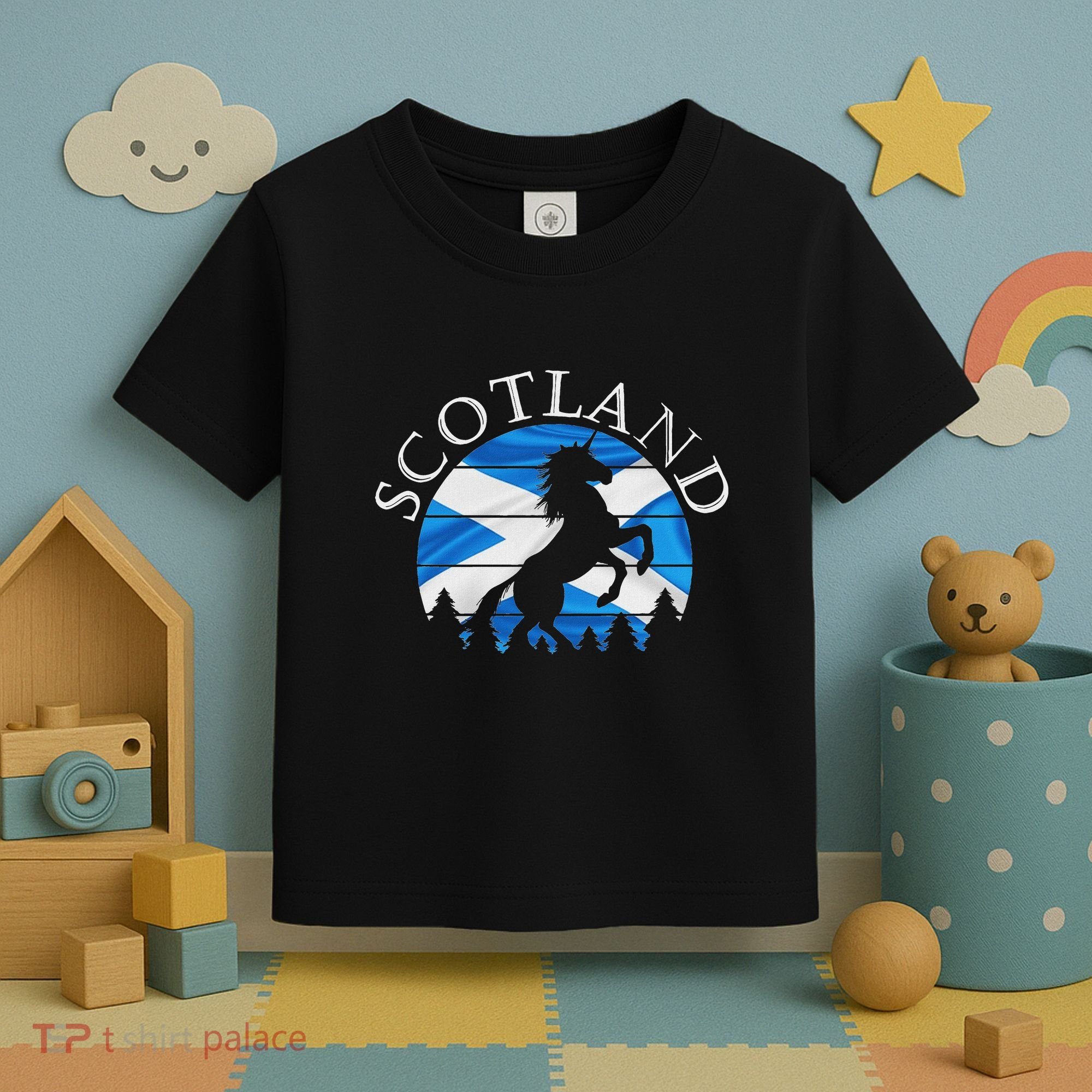 Scottish Pride Scotland Unicorn Scotland Flag Saltire Toddler T-Shirt