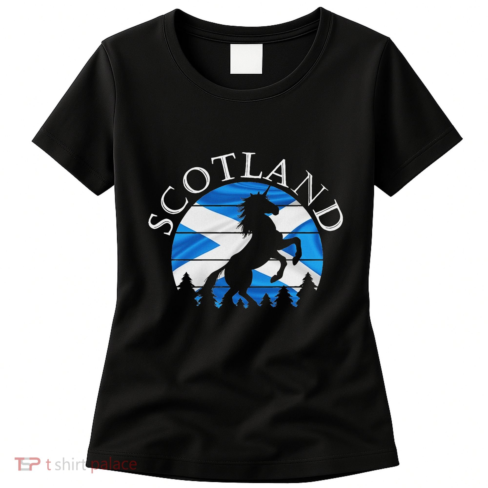 Scottish Pride Scotland Unicorn Scotland Flag Saltire Women's T-Shirt