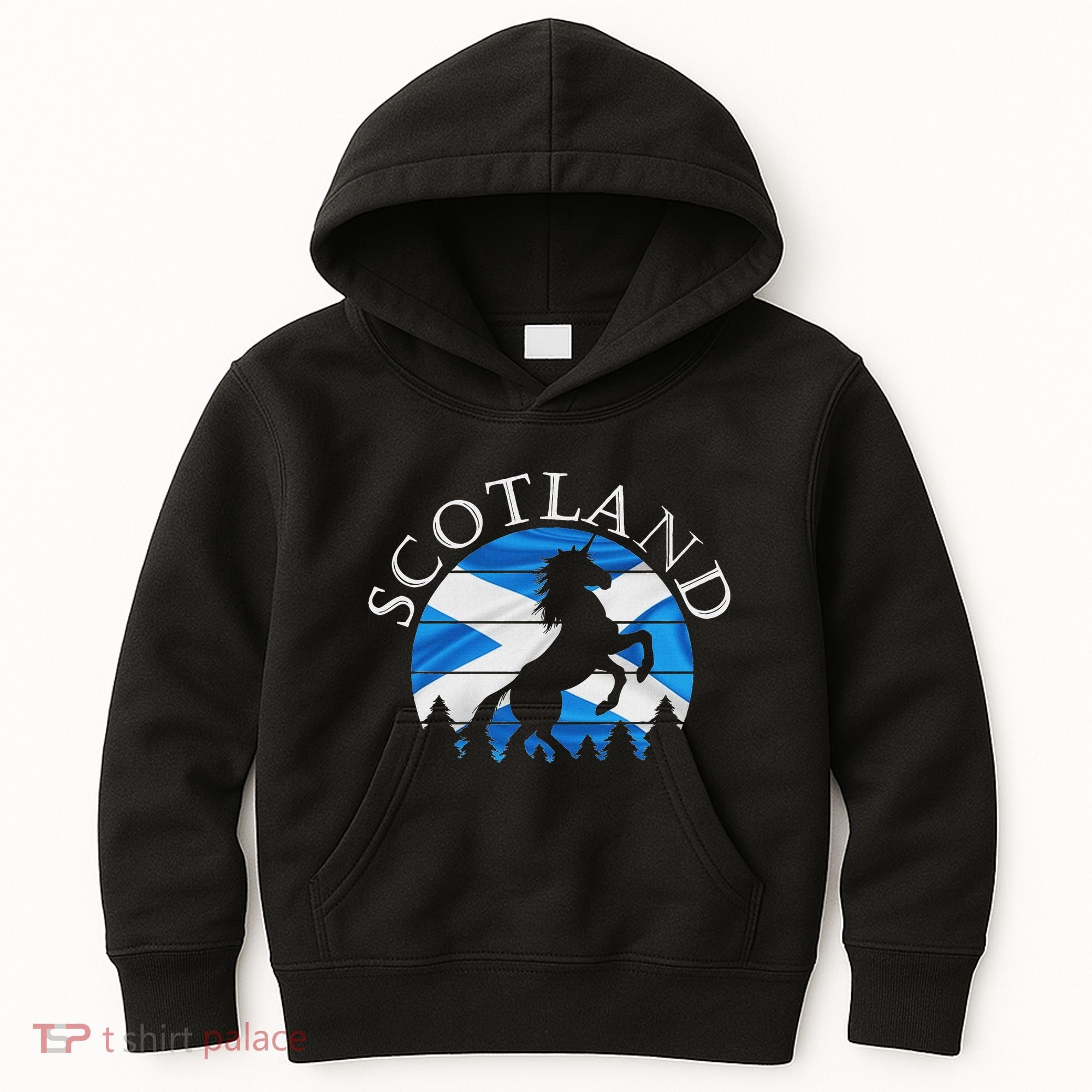 Scottish Pride Scotland Unicorn Scotland Flag Saltire Kids Hoodie