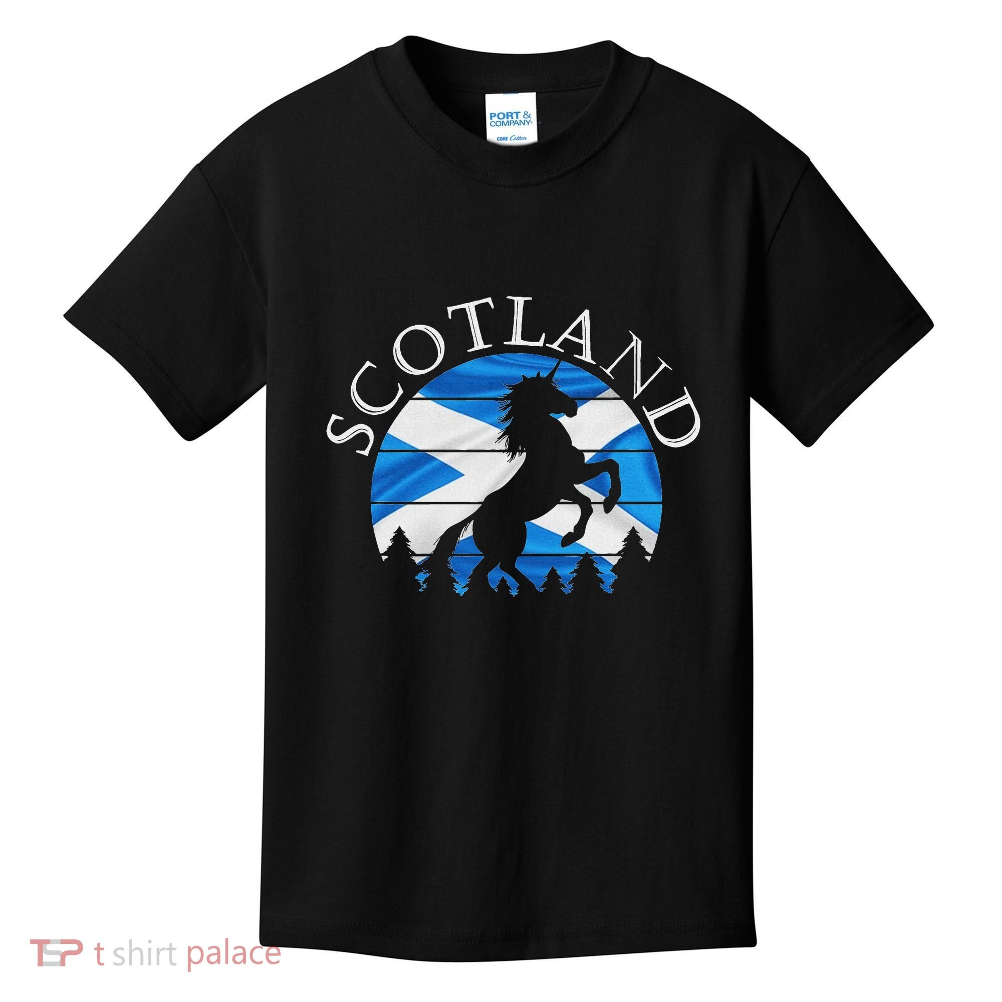 Scottish Pride Scotland Unicorn Scotland Flag Saltire Kids T-Shirt