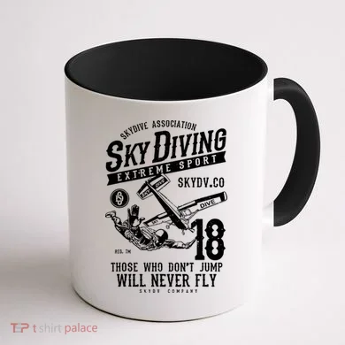 Skydiving Parachuting Skydive Tee Skydiver Coffee Mug back