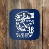 Skydiving Parachuting Skydive Tee Skydiver Coaster thumb 0