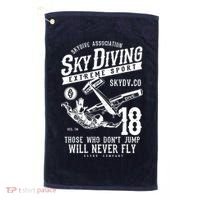 Skydiving Parachuting Skydive Tee Skydiver Golf Towel thumb 0